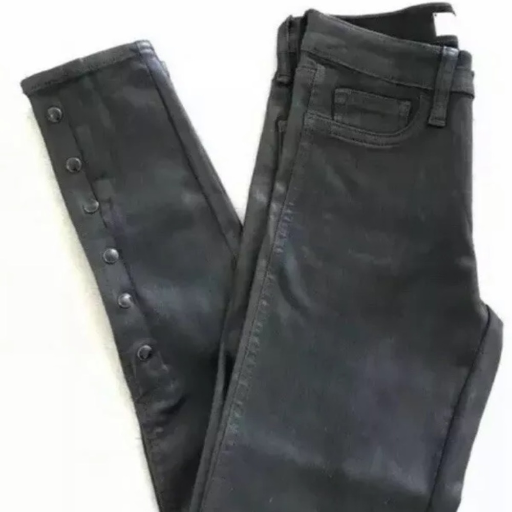 GAP HIGH STRETCH LEGGING LEATHER BLACK SIZE 30R